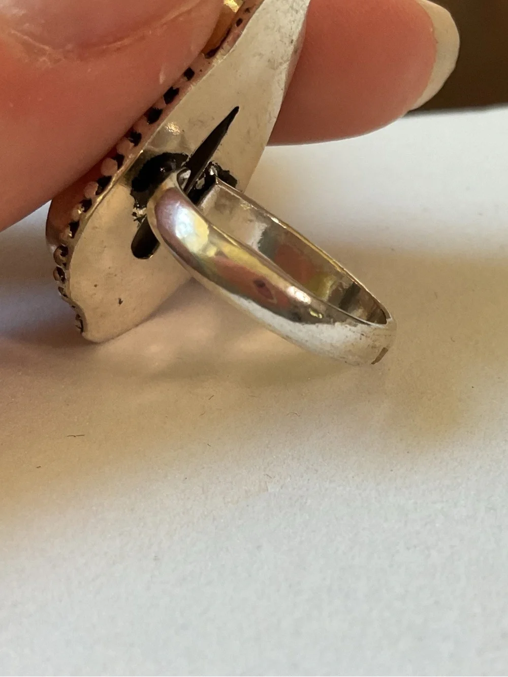 Vintage Sterling Silver Blue Lace Agate Gemstone Ring Size 5.5